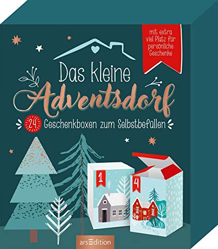 Das kleine Adventsdorf, 24 Geschenkboxen zum Selbstbefüllen (Adventskalender)