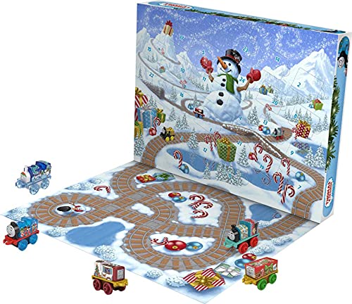 ​​Fisher-Price Thomas & Friends MINIS Advent Calendar - 24 miniature push-along toy trains, GYW47 variant