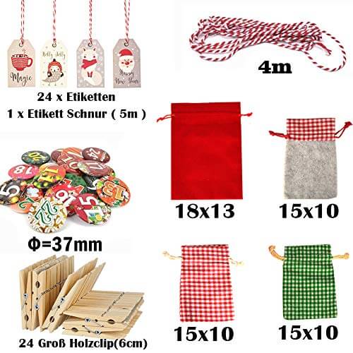 Adventskalender zum Befüllen Adventskalender zum Befüllen