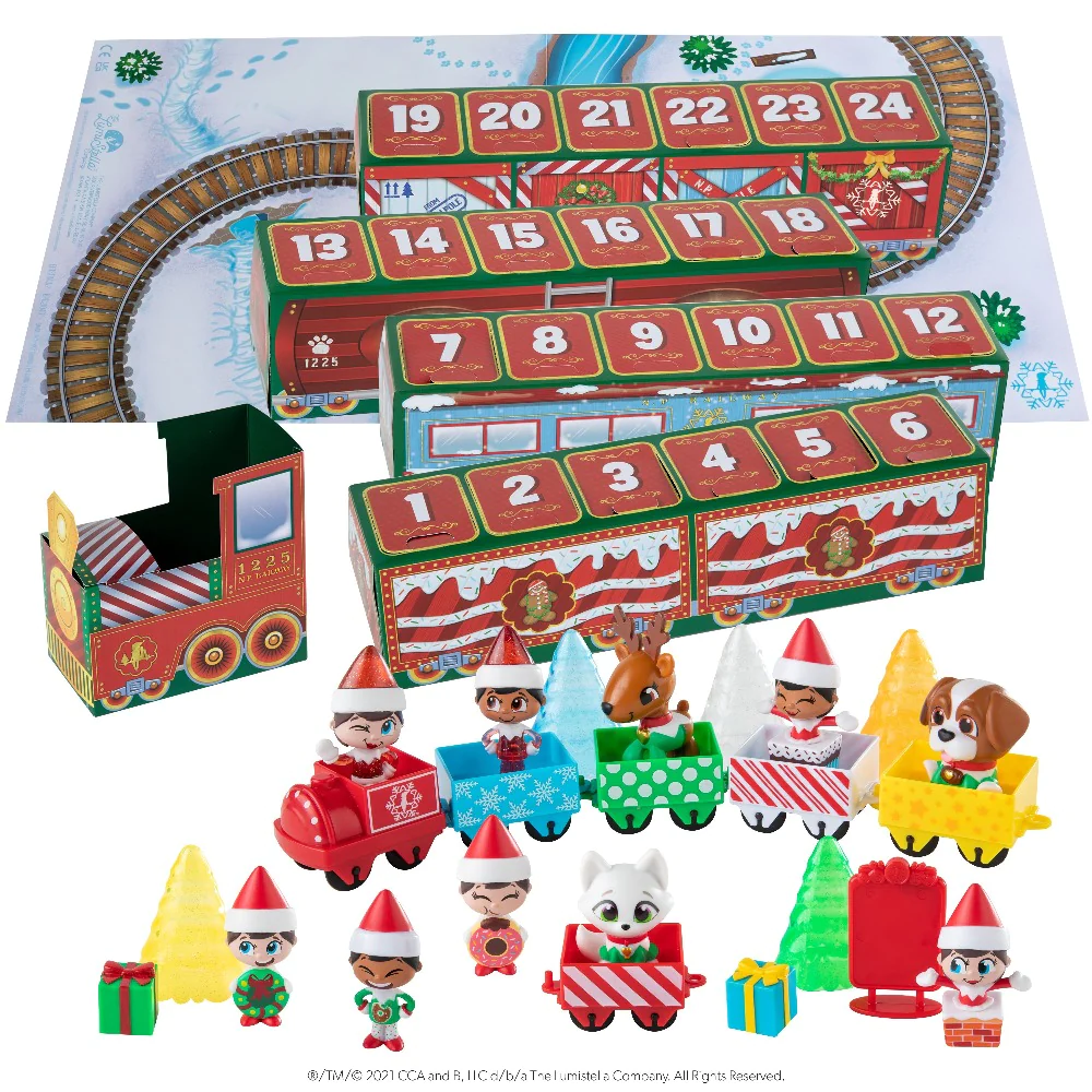 The Elf On The Shelf North Pole Train  Advent Calendar 2023 - Inhalt Content (EN)