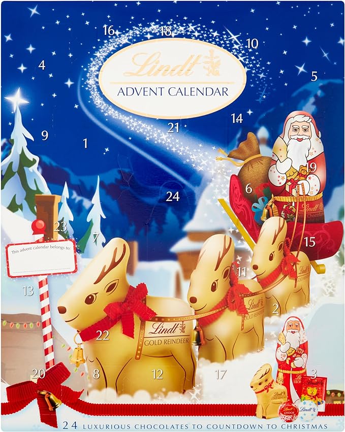 Lindt Milk Chocolate Christmas Advent Calendar 2023