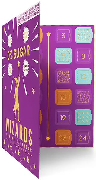 Wizards Chocolate Advent Calendar - Inhalt Content (EN)