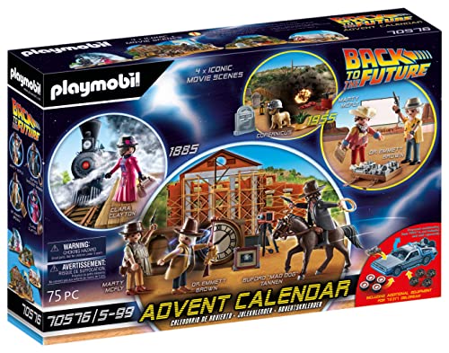 PLAYMOBIL Advent Calendar 70576 "Back To The Future Part III", For Children Ages 5+