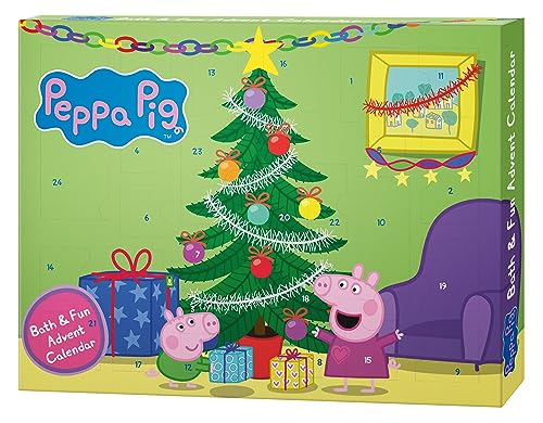 Peppa Pig Adventskalender 2023 Bath & Fun Weihnachtskalender "Cool Christmas" - Peppa Wutz Adventskalender Kinder, Badeartikel und Accessoires, perfektes Weihnachtskalender Kinder für kleine Fans