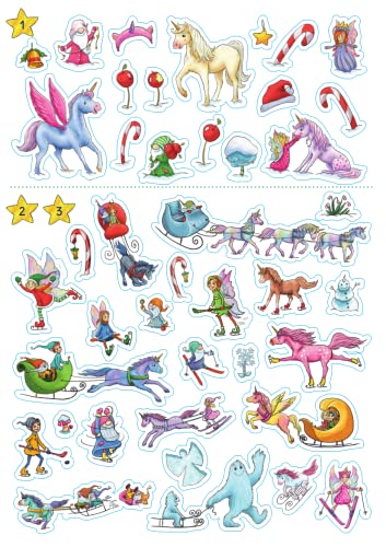 Mein Sticker-Adventskalender: Einhörner & Feen - Über 300 Sticker + Stickerheft-Adventskalender (Mein Stickerbuch) variant