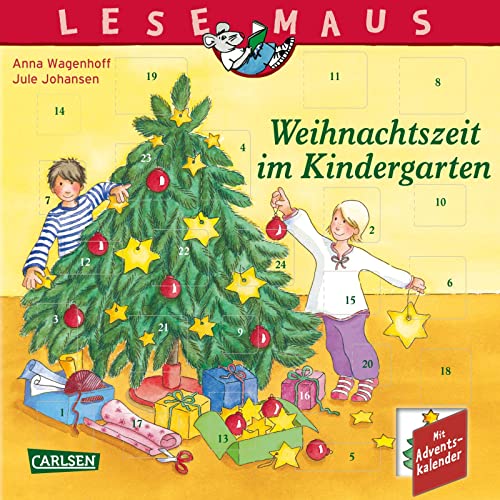 LESEMAUS 24: Weihnachtszeit im Kindergarten: 24 kurze Vorlesegeschichten für jeden Tag und ein bunter Adventskalender | Bilderbuch mit Adventskalender für Kinder ab 3 (24)