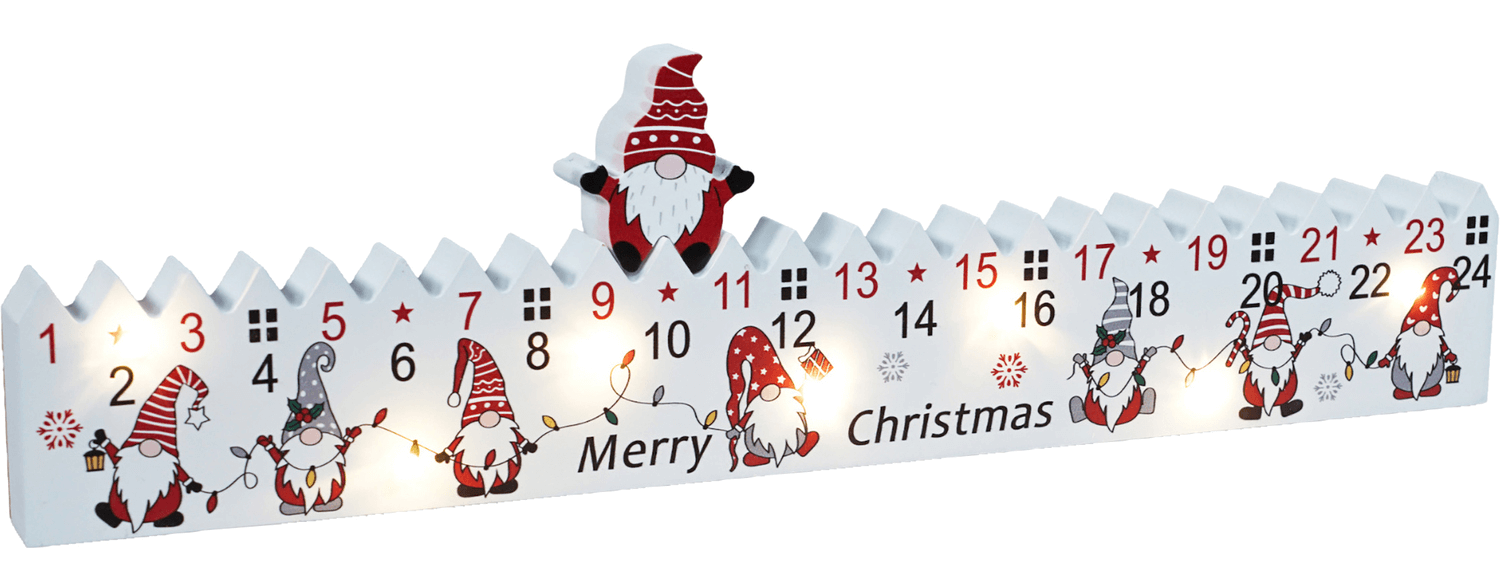 The Range White Xmas Haus Festive Light Up LED Wood Advent Calendar