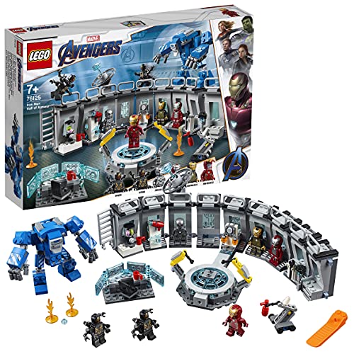 LEGO 76125 Super Heroes Marvel Avengers Iron Mans Werkstatt, Set mit 6 Minifiguren, Superhelden Spielzeug ab 7 Jahre