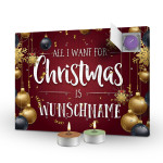 Personalisierter Duftkerzen-Adventskalender Motiv: All I want for Christmas - Kalender bestellen