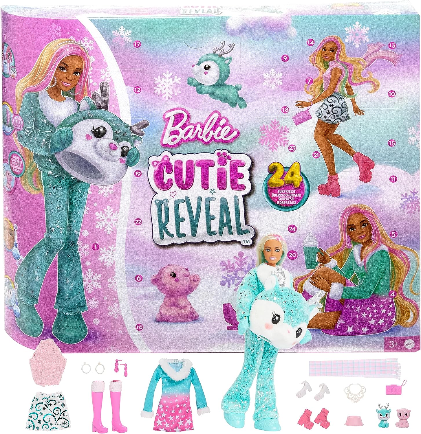 Barbie Cutie Reveal Adventskalender 2023   - Inhalt