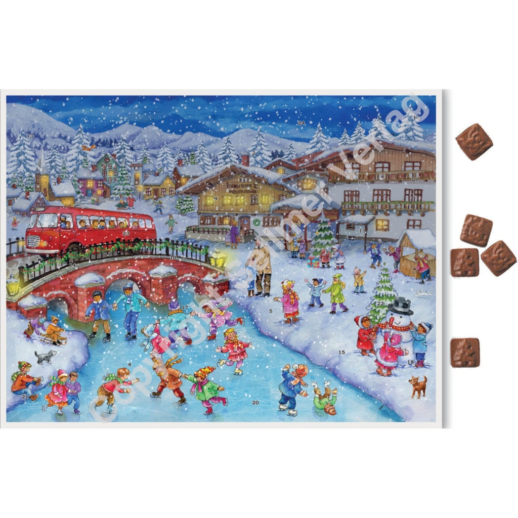 Sellmer Schoko-Adventskalender "Spiel und Spaß im Schnee"