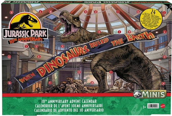 Smyths Toys Jurassic World Holiday with Mini Dinosaur Toys Advent Calendar 2023