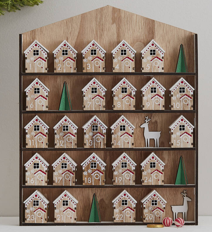 Fill Your Own Wooden House Advent Calendar By Ginger Ray | notonthehighstreet.com