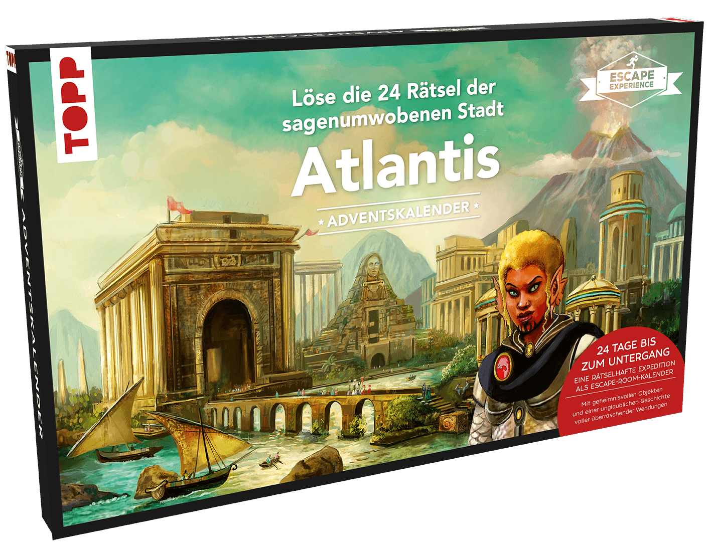 Escape Experience Adventskalender – Atlantis. Löse die 24 Rätsel der sagenumwobenen Stadt