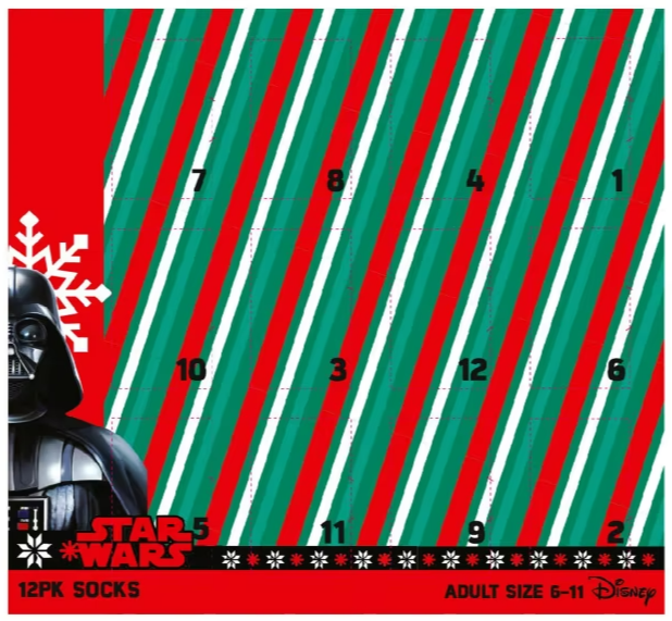 Star Wars Sock -12 Days Advent Calendar