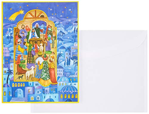 Postkarten-Adventskalender "Krippe in Bethlehem": Papier-Adventskalender