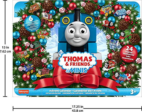 ​​Fisher-Price Thomas & Friends MINIS Advent Calendar - 24 miniature push-along toy trains, GYW47 variant