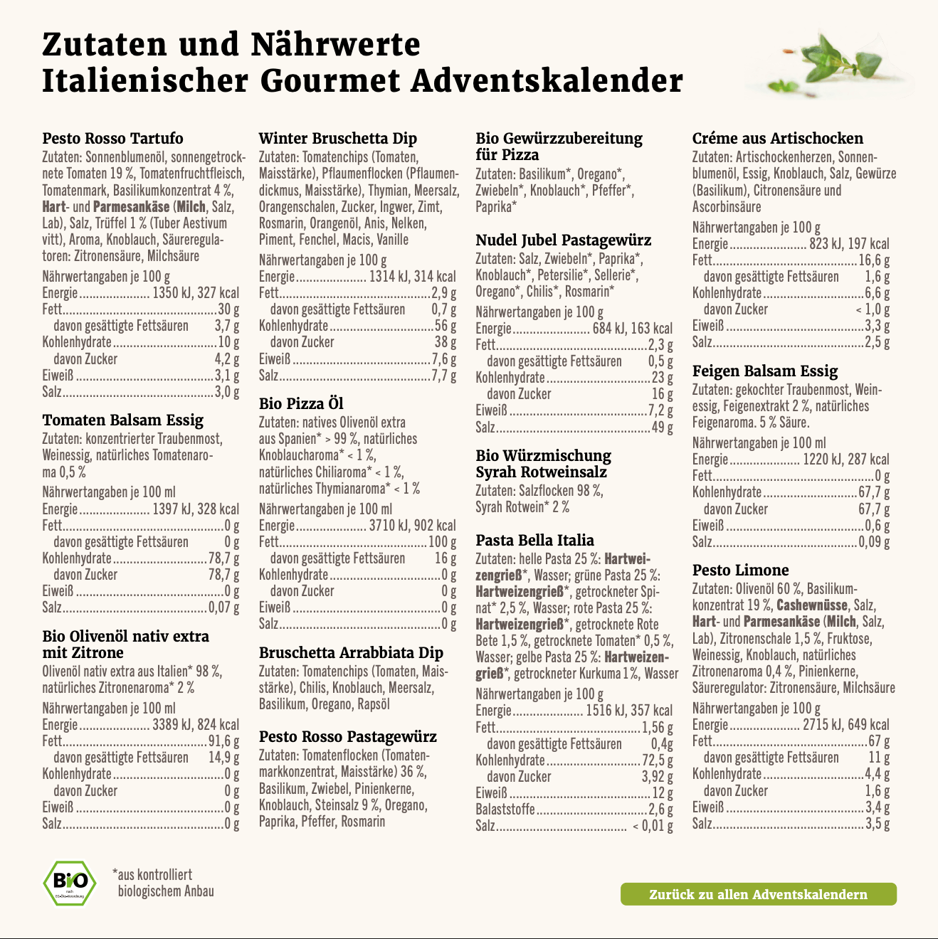 Gepp’s Italienischer Adventskalender Gepp’s Italienischer Adventskalender