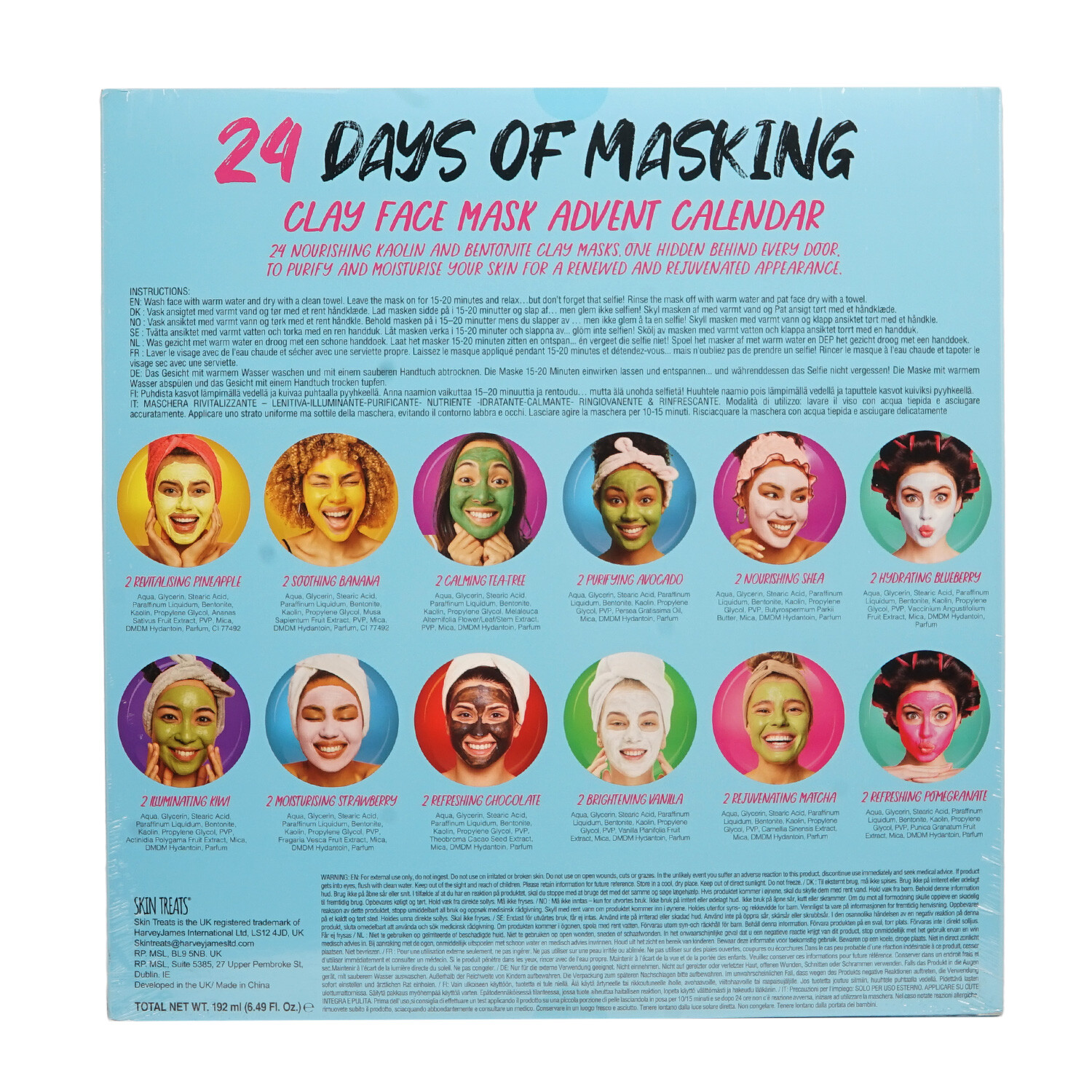 24 Days of Masking Advent Calendar 2023 - Inhalt Content (EN)