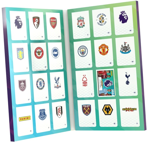 Premier League Adrenalyn XL 2024 Countdown Advent Calendar - Inhalt Content (EN)