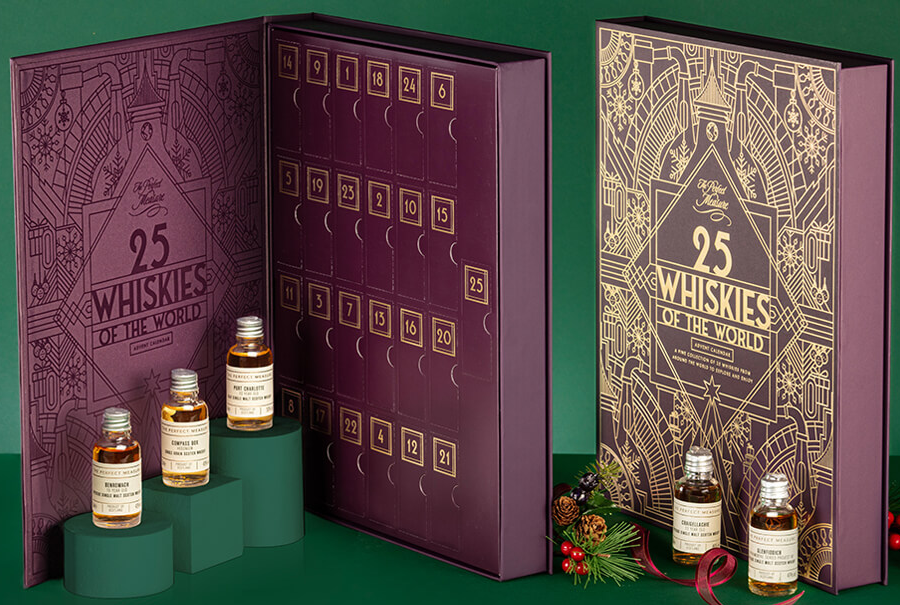 The Whisky Exchange - The Perfect Measure Whiskies of the World Advent Calendar 2023 - Inhalt Content (EN)
