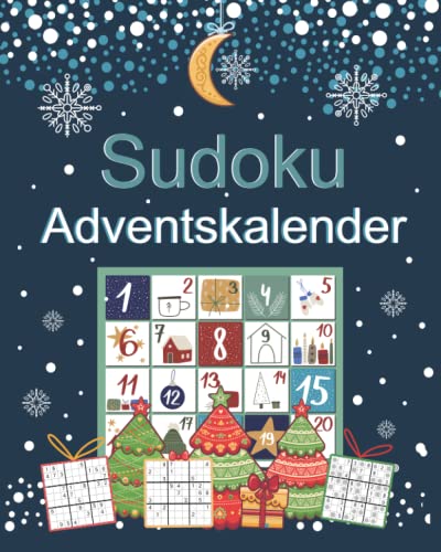 Sudoku Adventskalender: Rätsel Adventskalender mit 200 Sudoku in 3 Schwierigkeitsstufen von leicht bis schwer | Skandinavische weihnachtliche Motive