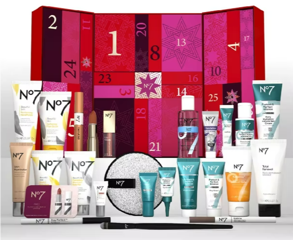 No7 Protect & Perfect 25 Days of Beauty Advent Calendar - Inhalt Content (EN)