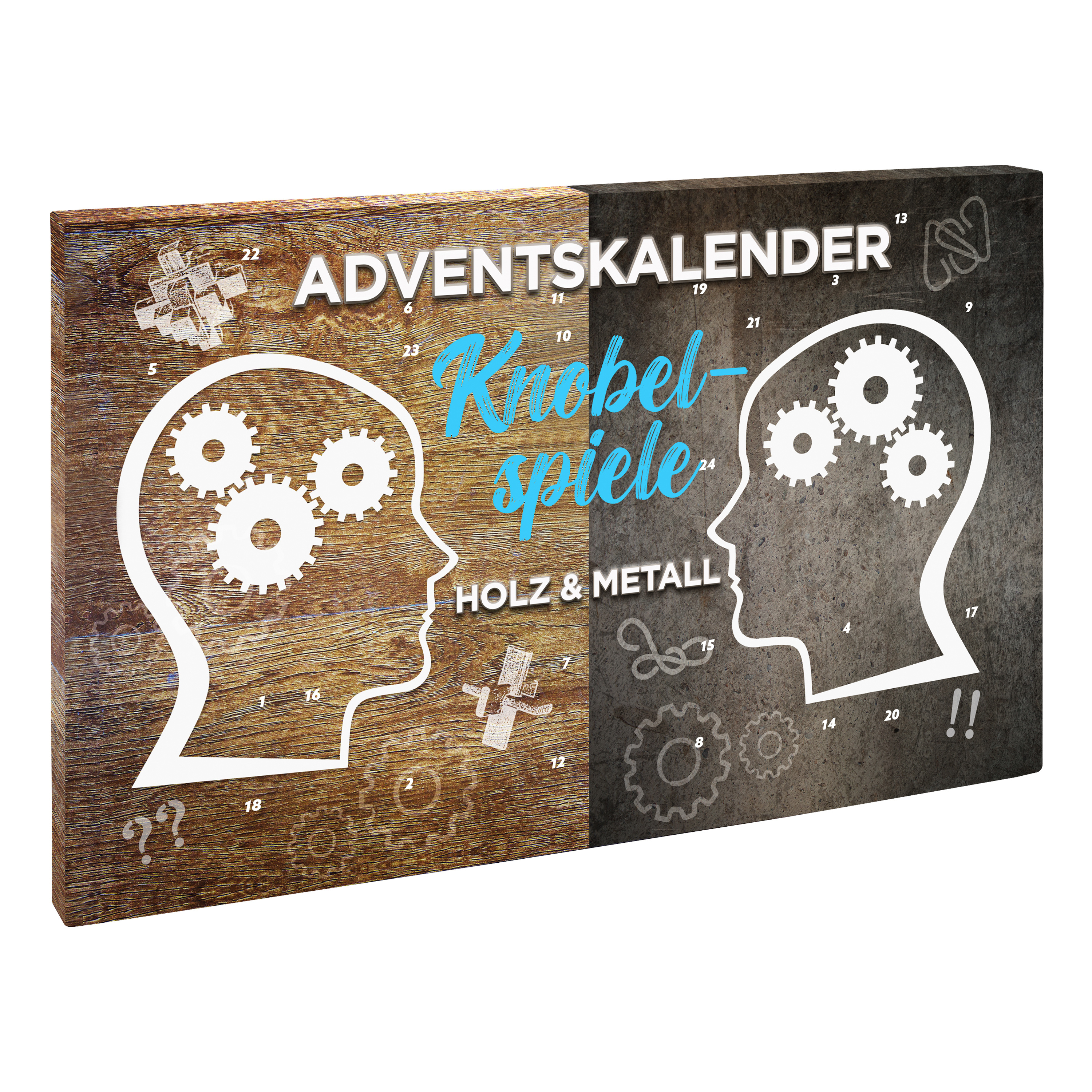 Adventskalender Knobelspiele Metall-Holz - Kalender bestellen