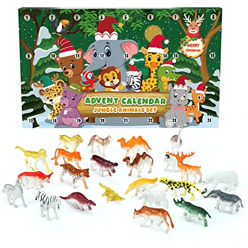 Bäcker & Lecker Adventskalender 24 Tier figuren Geschenke Zoo Spielfiguren Lernspielzeug Kinder Weihnachtsgeschenk