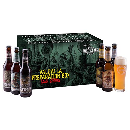 WACKEN BRAUEREI - Wikinger Craft Beer Adventskalender 2021 | 23 x 0,33l Flaschen Bier inkl. Bierglas | Geschenk Box für Weihnachten | Weihnachtskalender mit Füllung