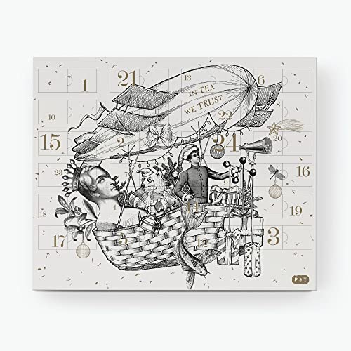 P & T Tee Adventskalender 2022 Origin mit 24 hochwertigen losen Tees und Kräutertees, vegan, glutenfrei