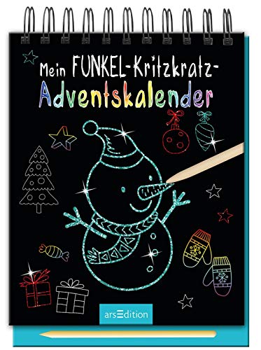Mein Funkel-Kritzkratz-Adventskalender: Ein zauberhafter Kritzkratz-Block für Kinder