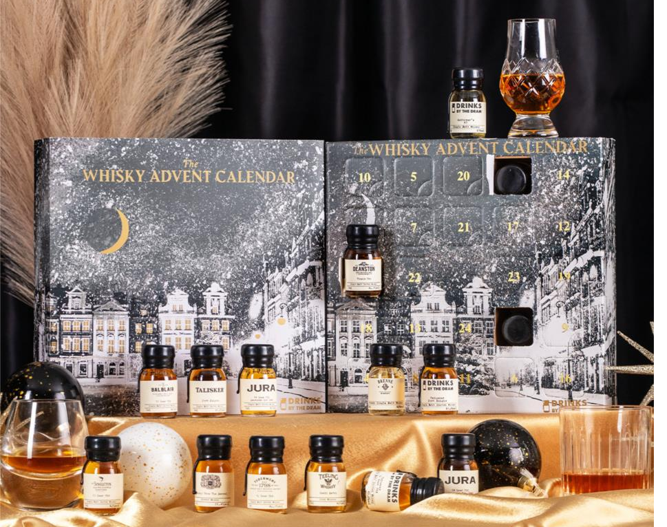 Drinks by the Dram White Christmas Whisky Advent Calendar - Inhalt Content (EN)