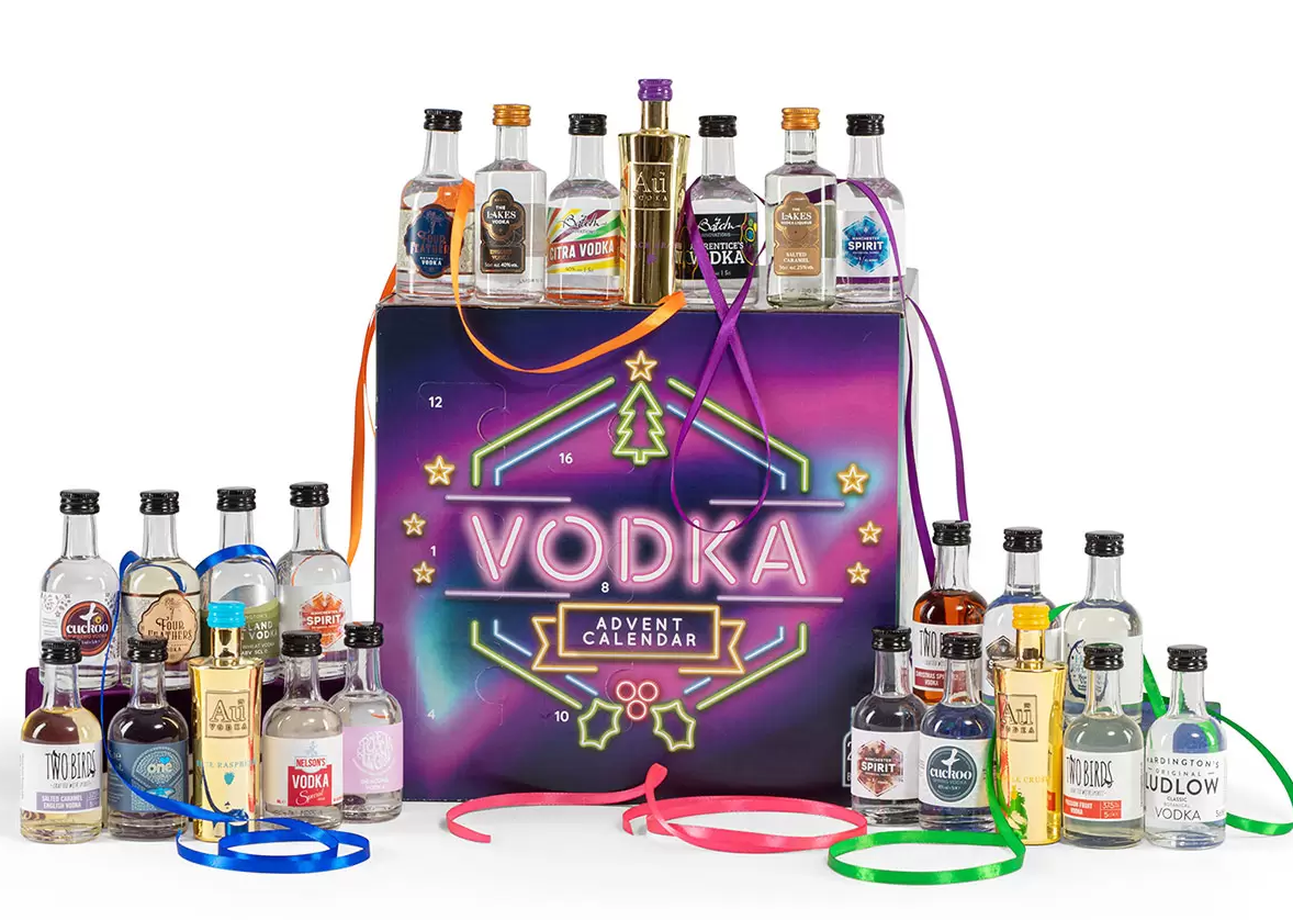 Vodka 24 x 5cl Advent Calendar - Inhalt Content (EN)