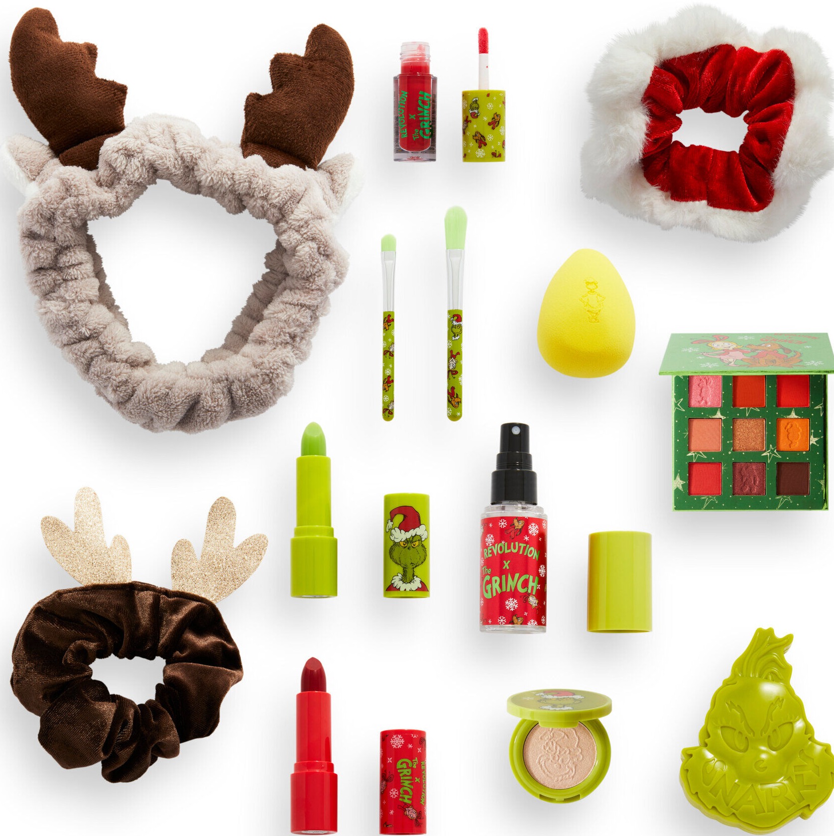 The Grinch x Makeup Revolution 12 Days Adventskalender 2022 Inhalt (DE)