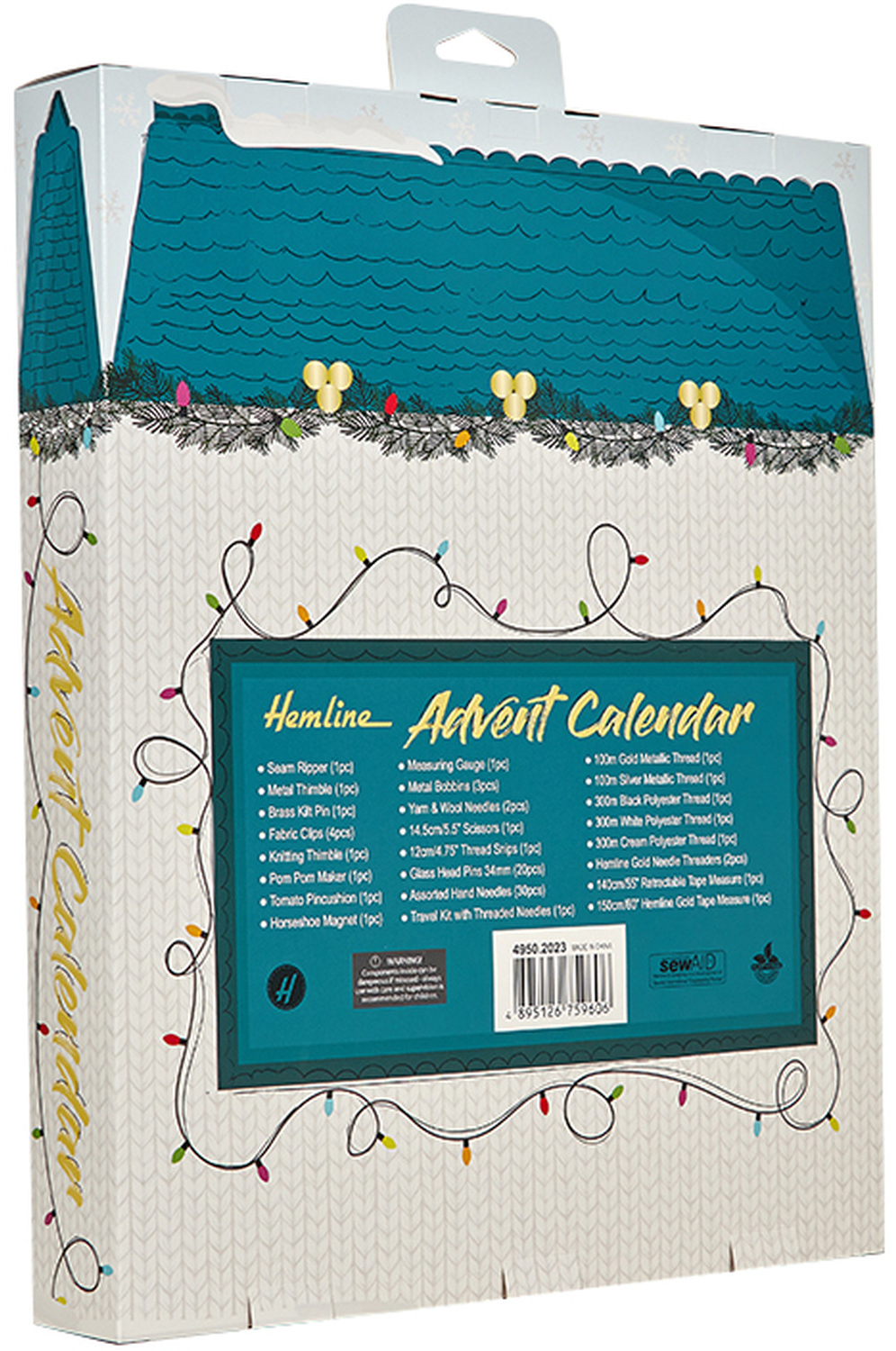 24 Piece Sewing Craft Advent Calendar - White Content (EN)