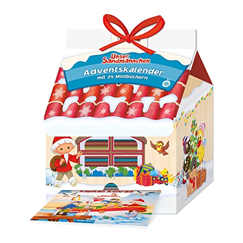 Trötsch Unser Sandmännchen und seine Freunde Adventskalender mit 24 Minibüchern in Geschenkverpackung: Weihnachtskalender Sandmann