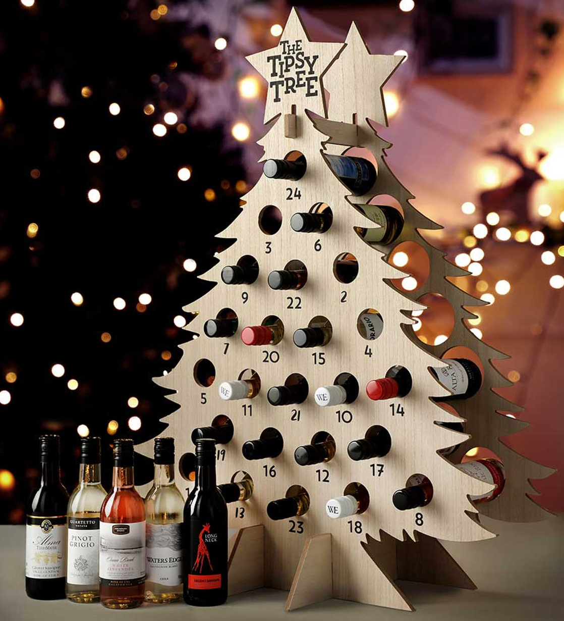 Tipsy Tree Wine Advent Calendar - Inhalt Content (EN)