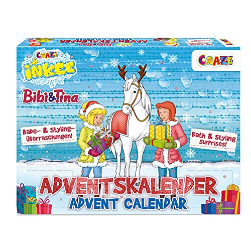 CRAZE Adventskalender BIBI UND TINA Beauty und Badespaß Kalender Kinder Mitgebsel Weihnachtskalender 2021 Badezusätze & Kinderschmuck 33326