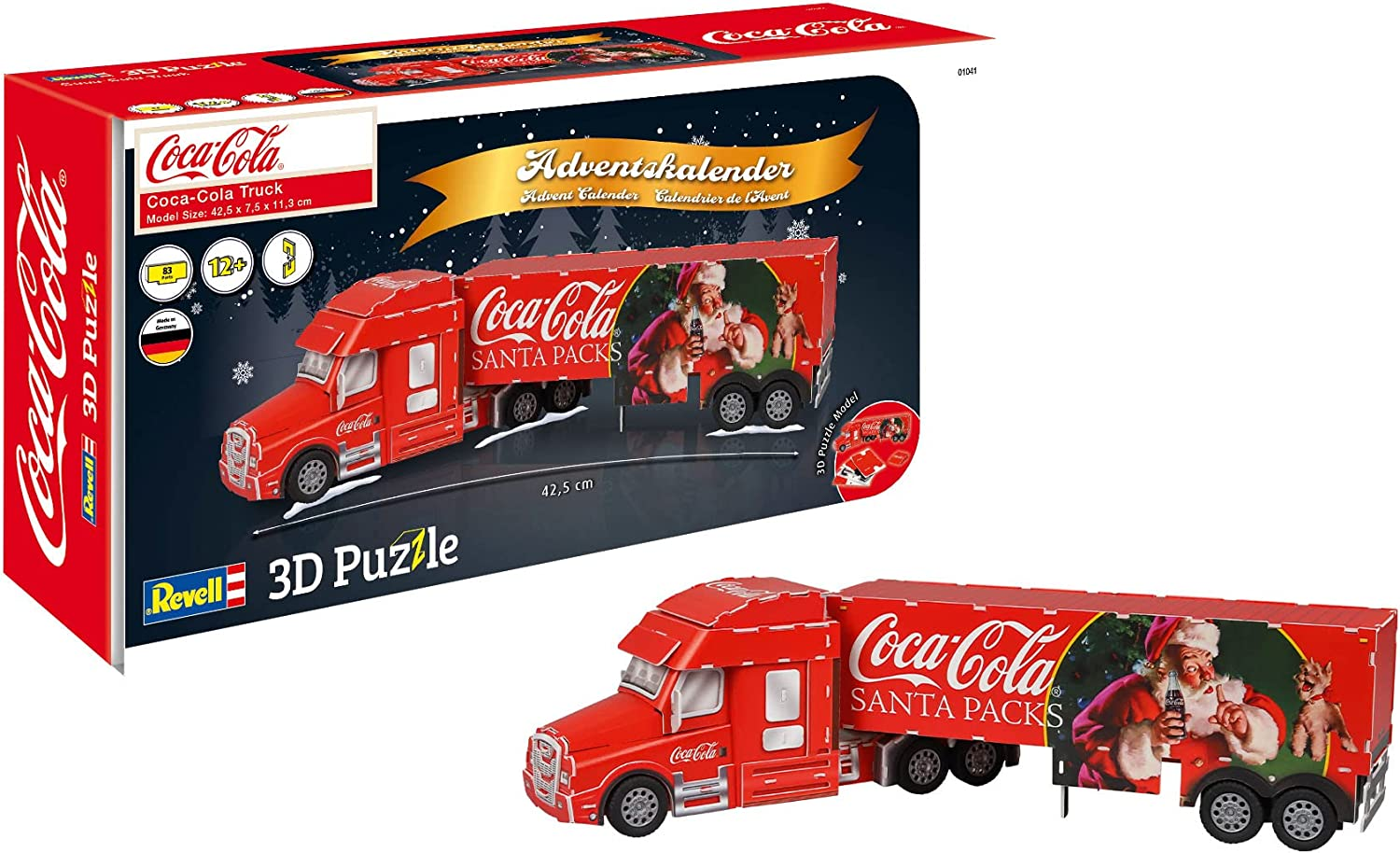 Revell 3D Puzzle Adventskalender 2022 Coca-Cola Truck