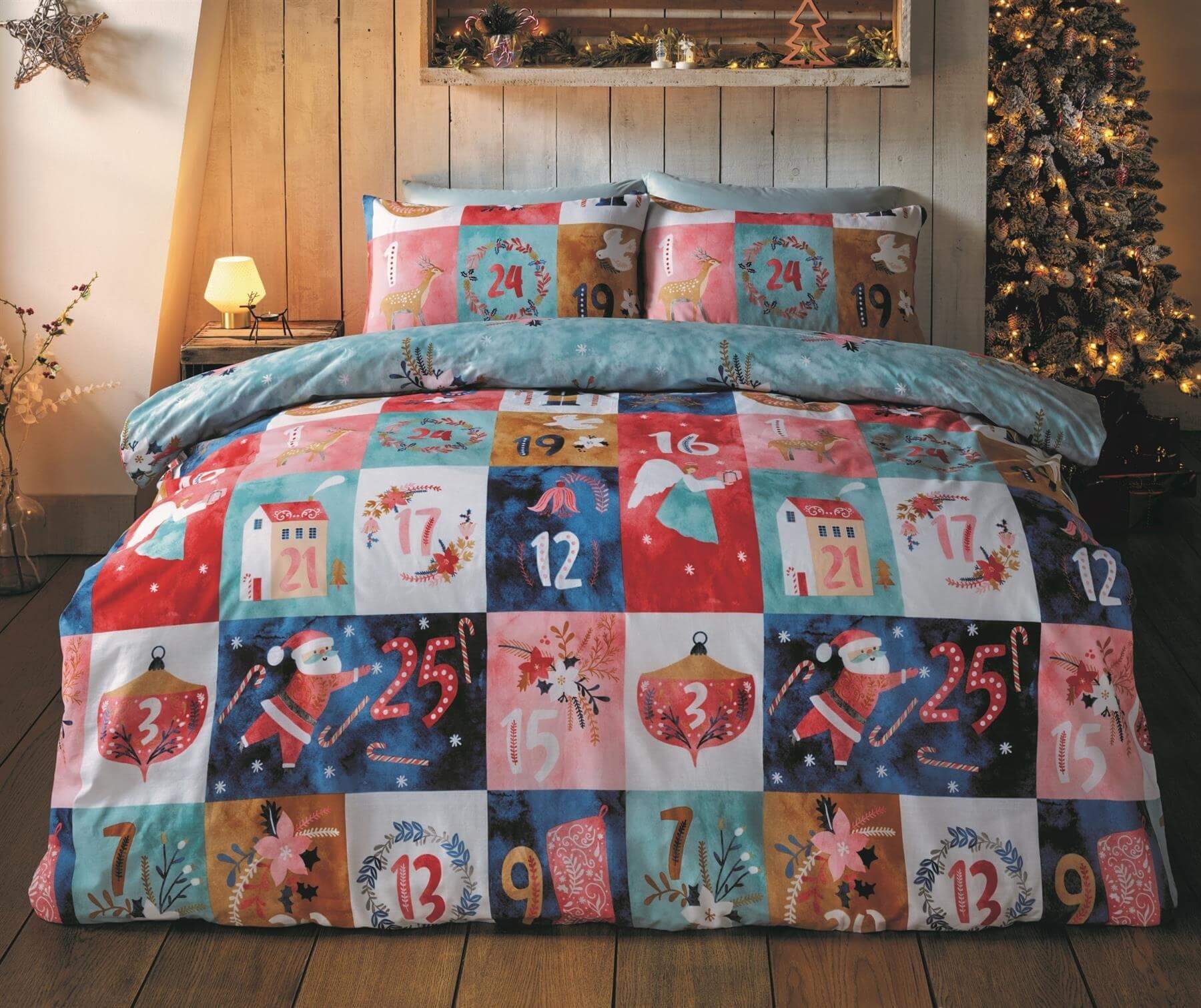 Rapport Advent Calendar Reversible Duvet Cover Set Christmas/Winter Bedding | Debenhams
