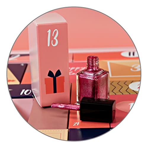ND24 NailDesign Adventskalender - Luxuriöses 24-teiliges Nail Art Geschenke Set mit Nailart, Lacke, Gele, ToGo Nagellampe & Zubehör variant