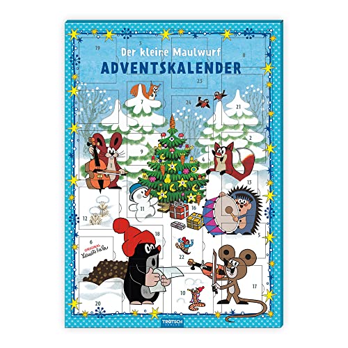 Trötsch Der kleine Maulwurf Adventskalender mit 24 Magneten: Weihnachtskalender Bildkalender Türchenkalender