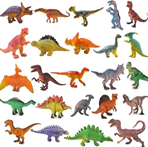 Adventskalender 2022 Weihnachten Realistische Dinosaurier Figur 24 Tage Xmas Countdown Kalender inkl. T-Rex Triceratops Velociraptor Überraschung Geschenkset für Jungen Mädchen Teens variant