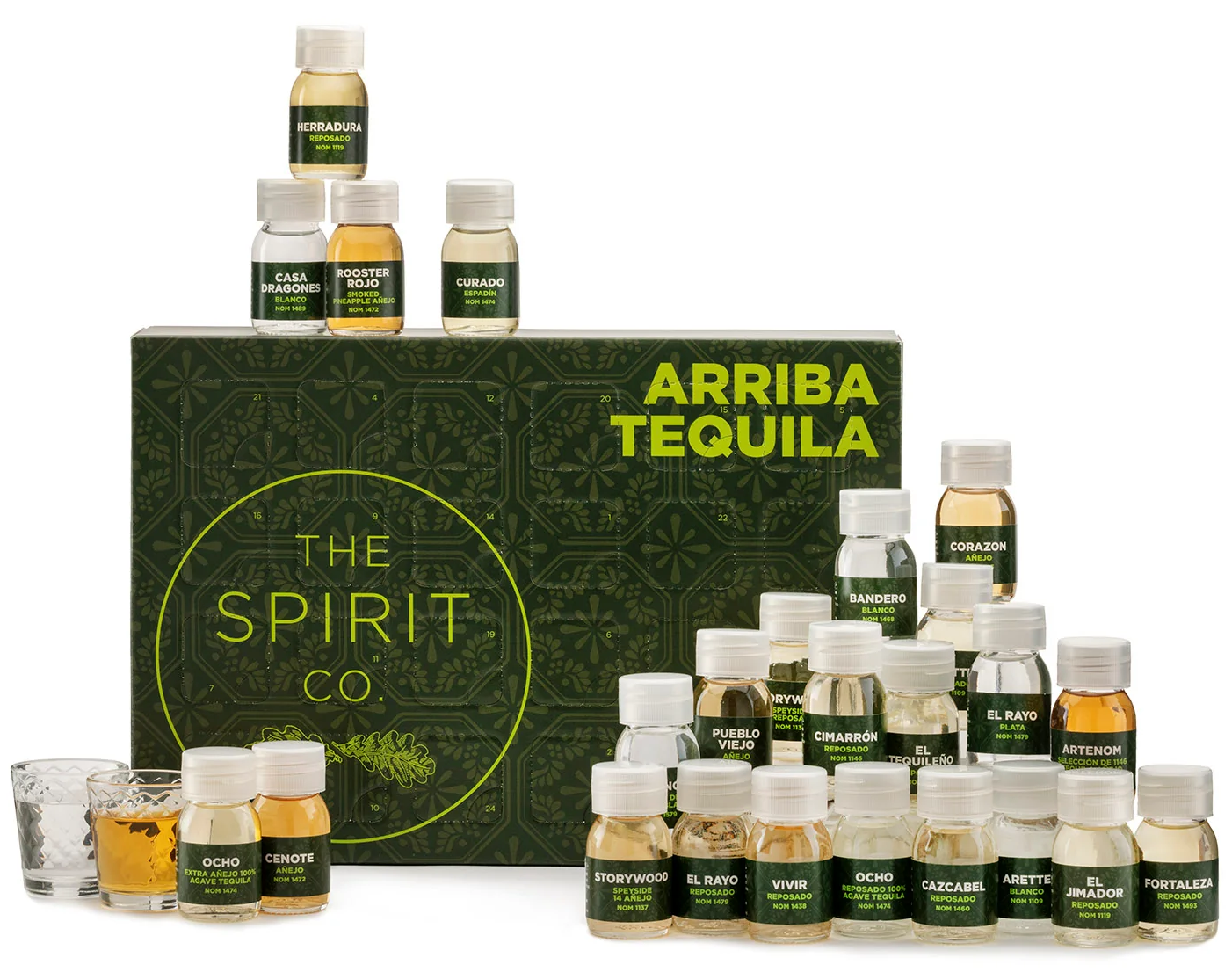 The Spirit & Co Spicers of Hythe Ltd - Arriba Tequila Advent Calendar - Inhalt Content (EN)