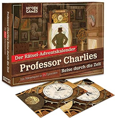 Hidden Games - Professor Charlies Reise durch die Zeit (Deutsche Edition) - EIN Rästelspiel in 24 Episoden - für 1-6 Personen ab 14 Jahren - 24 einzelne Rätsel