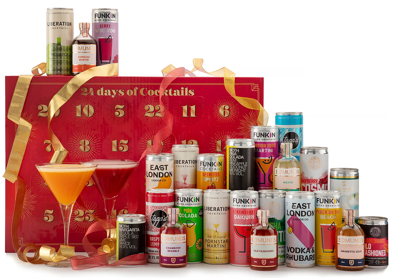 Spicers of Hythe Ltd Cocktail Advent Calendar - Inhalt Content (EN)