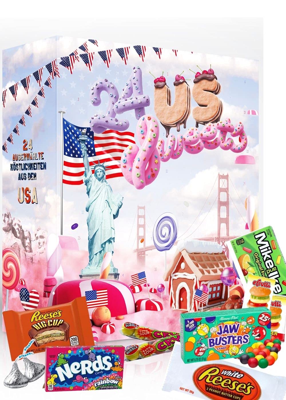 Amerikanischer Adventskalender 2021 - 24 US Sweets