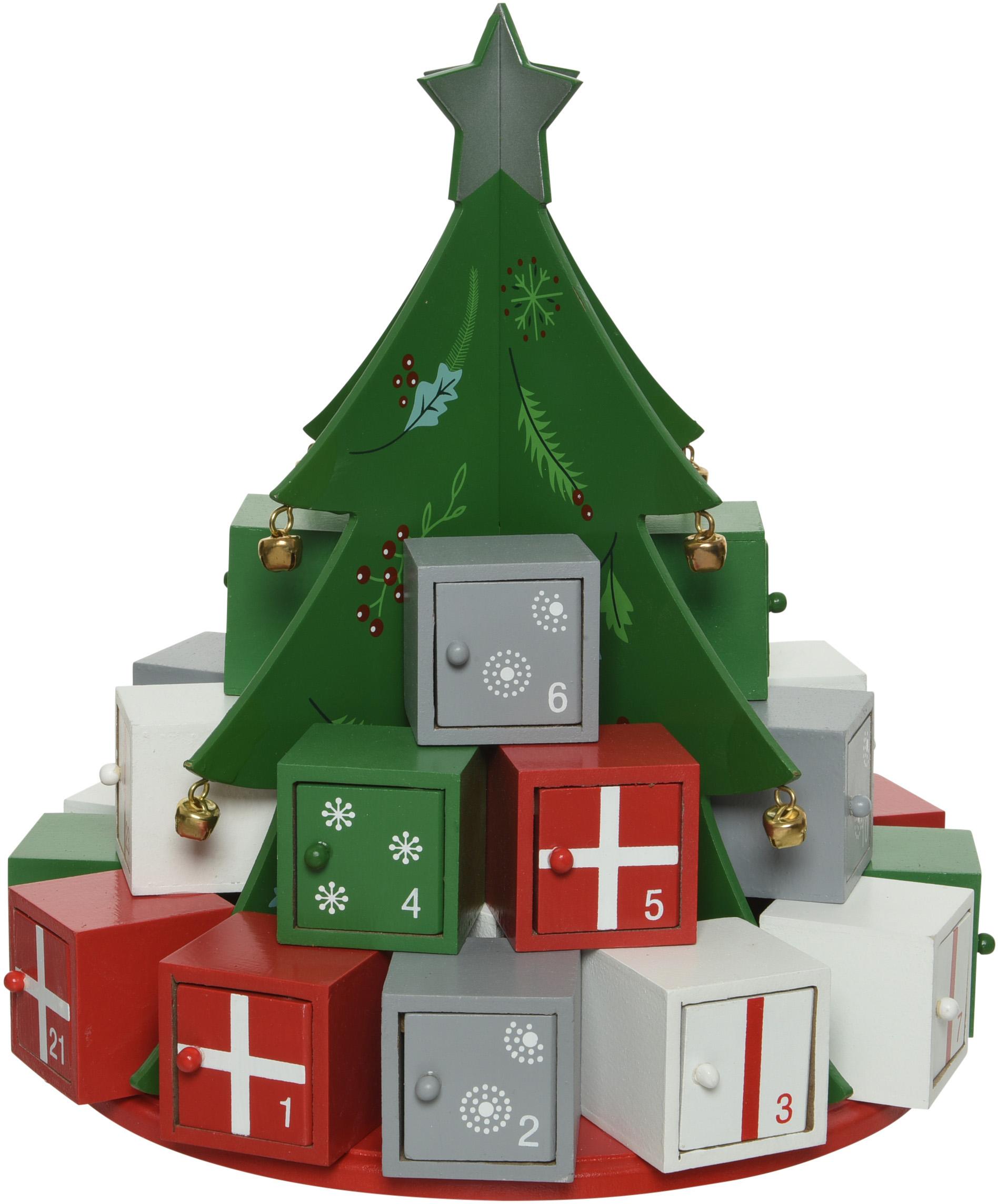 Adventskalender zum befüllen Holz Pyramide Weihnachtskalender Advent Boxen 