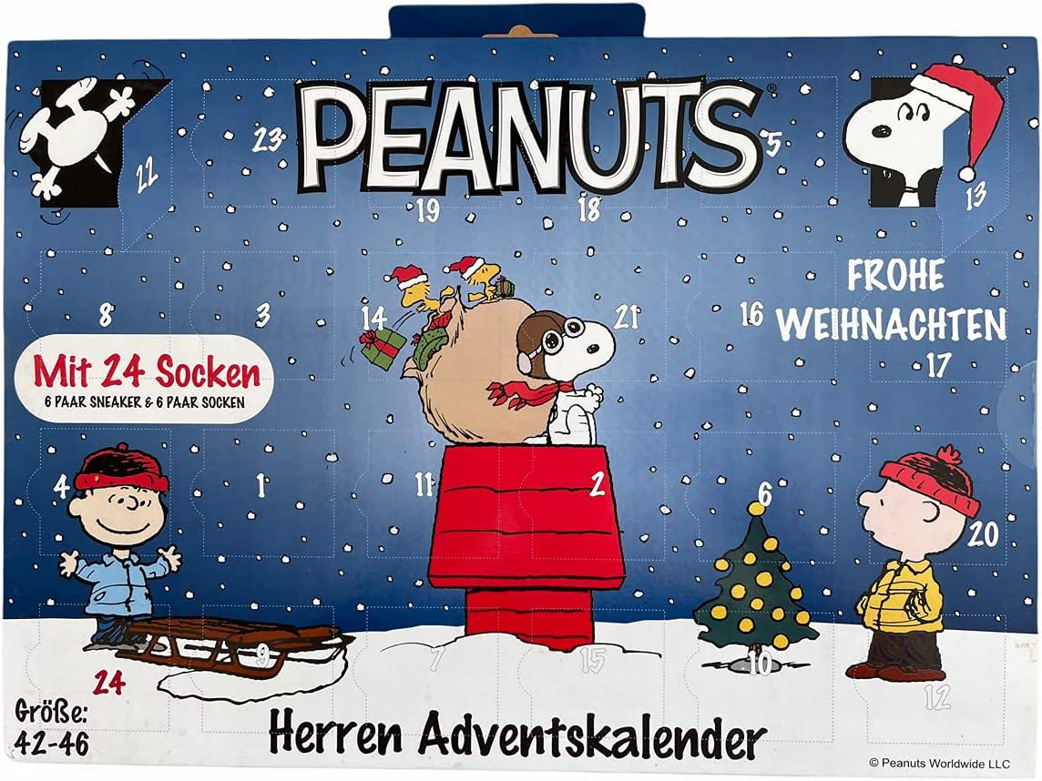 Peanuts Herrensocken Adventskalender